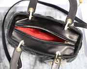 Dior Lady Black Handbag With Gold Hardware 24CM - 2