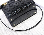 Dior Lady Handbag in Black With Gold Hardware 24CM - 5