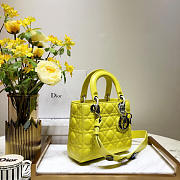 Dior Lady Yellow Handbag 20CM - 1