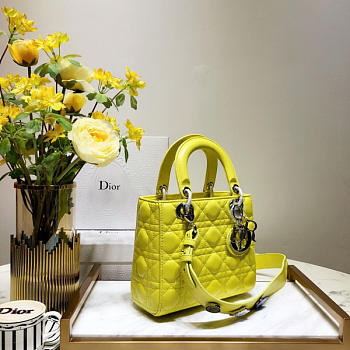 Dior Lady Yellow Handbag 20CM