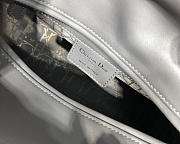 Dior Lady Gray Handbag With Silver Hardware 24CM - 3