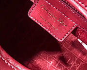 Dior Lady Wine Red Handbag With Gold Hardware 24CM - 2