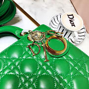 Dior Lady Dior Leather Green Handbag 20CM - 4