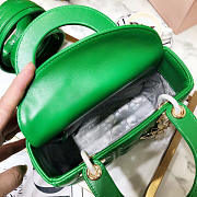Dior Lady Dior Leather Green Handbag 20CM - 2