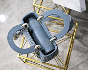 Dior Lady Lambskin Light Blue Handbag 20CM  - 2