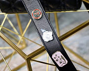 Dior Lady Lambskin Black Handbag with Silver Hardware 20CM - 6