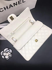 Chanel Flap Bag Caviar in White 25cm with Gold Hardware - 3