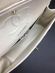 Chanel Flap Bag Caviar in White 25cm with Gold Hardware - 5