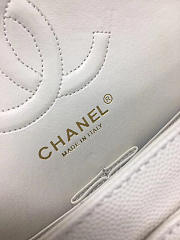 Chanel Flap Bag Caviar in White 25cm with Gold Hardware - 6