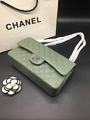 Chanel Flap Bag Caviar in Light Green 25cm with Silver Hardware - 3