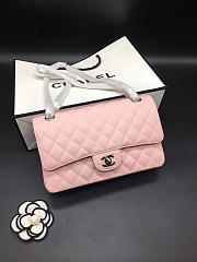 Chanel Flap Bag Caviar in Pink 25cm with Silver Hardware - 1
