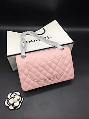 Chanel Flap Bag Caviar in Pink 25cm with Silver Hardware - 5