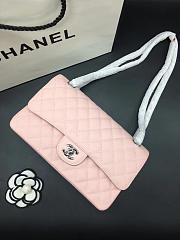 Chanel Flap Bag Caviar in Pink 25cm with Silver Hardware - 6