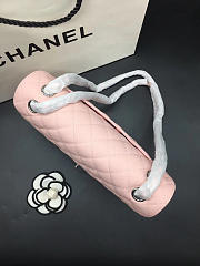 Chanel Flap Bag Caviar in Pink 25cm with Silver Hardware - 2