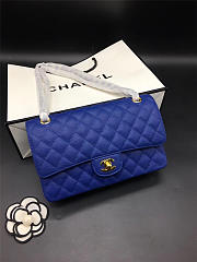 Chanel Flap Bag Caviar in Blue 25cm with Gold Hardware - 1