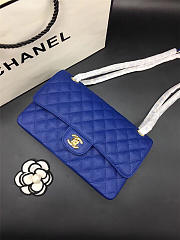 Chanel Flap Bag Caviar in Blue 25cm with Gold Hardware - 4