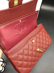 Chanel Flap Bag Caviar in Maroon Red 25cm with Gold Hardware - 2