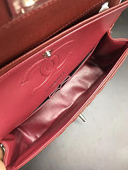 Chanel Flap Bag Caviar in Maroon Red 25cm with Silver Hardware - 4