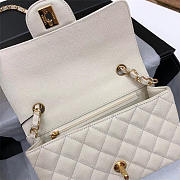 Chanel Flap Bag Caviar in White 20cm with Gold Hardware - 2