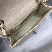Chanel Flap Bag Caviar in White 20cm with Gold Hardware - 3