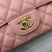 Chanel Flap Bag Caviar in Pink 20cm with Gold Hardware - 2