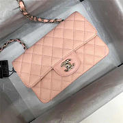 Chanel Flap Bag Caviar in Pink 20cm with Silver Hardware - 1