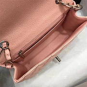 Chanel Flap Bag Caviar in Pink 20cm with Silver Hardware - 4