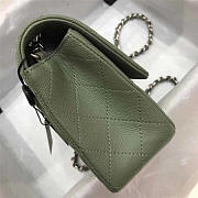 Chanel Flap Bag Caviar in Green 20cm with Silver Hardware - 4