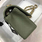 Chanel Flap Bag Caviar in Green 20cm with Gold Hardware - 6