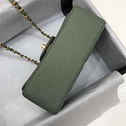 Chanel Flap Bag Caviar in Green 20cm with Gold Hardware - 2