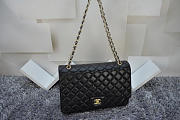 Chanel Lambskin Flap Bag in Black 30cm with Gold Hardware - 1