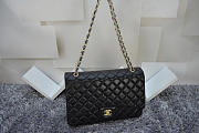 Chanel Lambskin Flap Bag in Black 33cm with Gold Hardware - 1