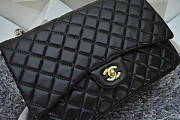 Chanel Lambskin Flap Bag in Black 33cm with Gold Hardware - 5