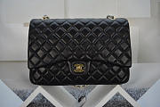 Chanel Lambskin Flap Bag in Black 33cm with Gold Hardware - 3