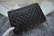 Chanel Lambskin Flap Bag in Black 33cm with Silver Hardware - 5