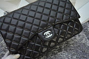 Chanel Lambskin Flap Bag in Black 33cm with Silver Hardware - 3
