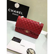 Chanel Lambskin Flap Bag in Red 30cm with Silver or Gold Hardware - 5