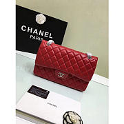 Chanel Lambskin Flap Bag in Red 30cm with Silver or Gold Hardware - 4