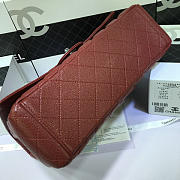 Chanel Flap Bag Caviar in Maroon Red 33cm with Silver Hardware - 3