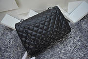 Chanel Flap Bag Caviar in Black 33cm with Silver Hardware - 6