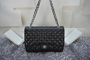 Chanel Flap Bag Caviar in Black 33cm with Silver Hardware - 4