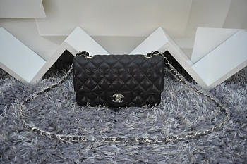 Chanel Flap Bag Caviar in Black 20cm with Silver Hardware