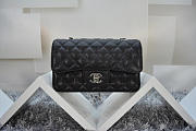 Chanel Flap Bag Caviar in Black 20cm with Silver Hardware - 4