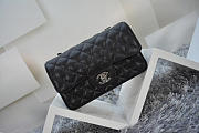 Chanel Flap Bag Caviar in Black 20cm with Silver Hardware - 3