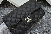 Chanel Flap Bag Caviar in Black 20cm with Silver Hardware - 2