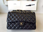 Chanel Flap Bag Caviar in Black 30cm with Gold Hardware - 1