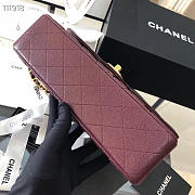 Chanel Flap Bag Caviar in Wine Red 25cm with Gold Hardware - 5