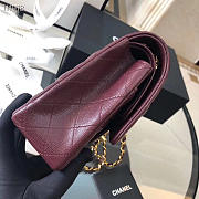 Chanel Flap Bag Caviar in Wine Red 25cm with Gold Hardware - 4