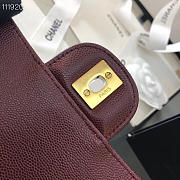 Chanel Flap Bag Caviar in Wine Red 25cm with Gold Hardware - 3