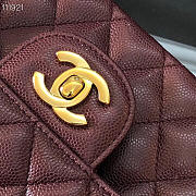 Chanel Flap Bag Caviar in Wine Red 25cm with Gold Hardware - 2